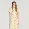 Calaventi Paisley print maxi dress Light Yellow