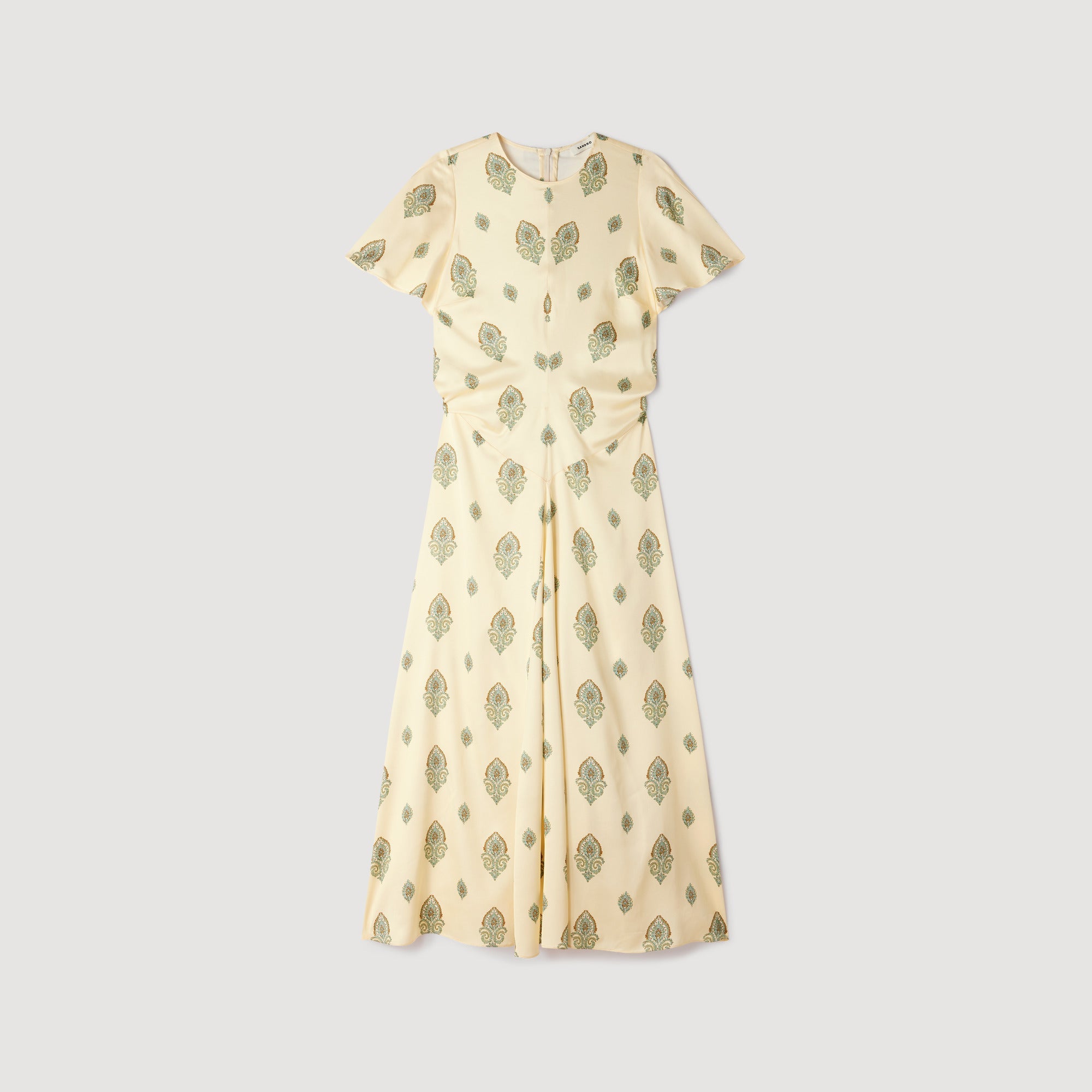 Calaventi Paisley print maxi dress Light Yellow
