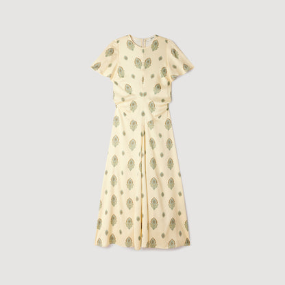 Calaventi Paisley print maxi dress Light Yellow