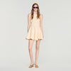 Amalena Short Floral Jacquard Dress Vanilla