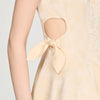 Amalena Short Floral Jacquard Dress Vanilla