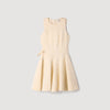 Amalena Short Floral Jacquard Dress Vanilla