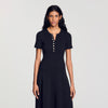 Milore Ribbed Knit Maxi Dress Black