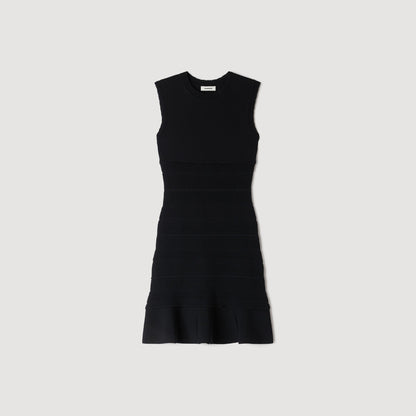 Lunaventa Short Fancy Knit Dress Black