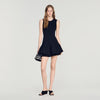 Tamara Short Knit Dress With Ruffles Black