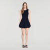 Tamara Short Knit Dress With Ruffles Black