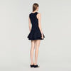 Tamara Short Knit Dress With Ruffles Black