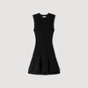 Tamara Short Knit Dress With Ruffles Black
