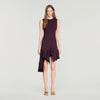 Biancona Asymmetric knit dress Brown