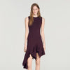 Biancona Asymmetric knit dress Brown