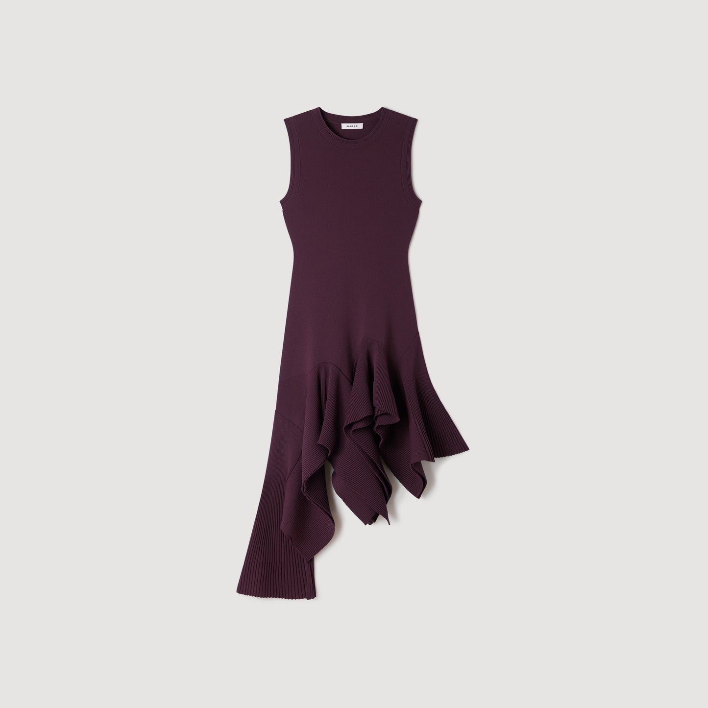 Biancona Asymmetric knit dress Brown