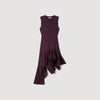 Biancona Asymmetric knit dress Brown