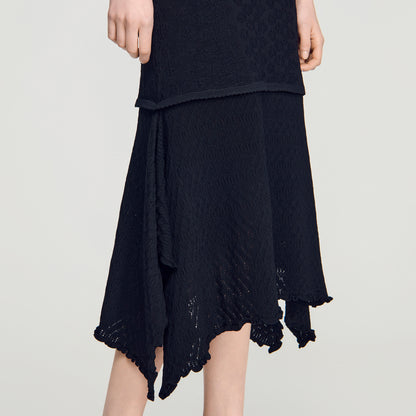 Valmaretta Fancy Pointelle Dress Black