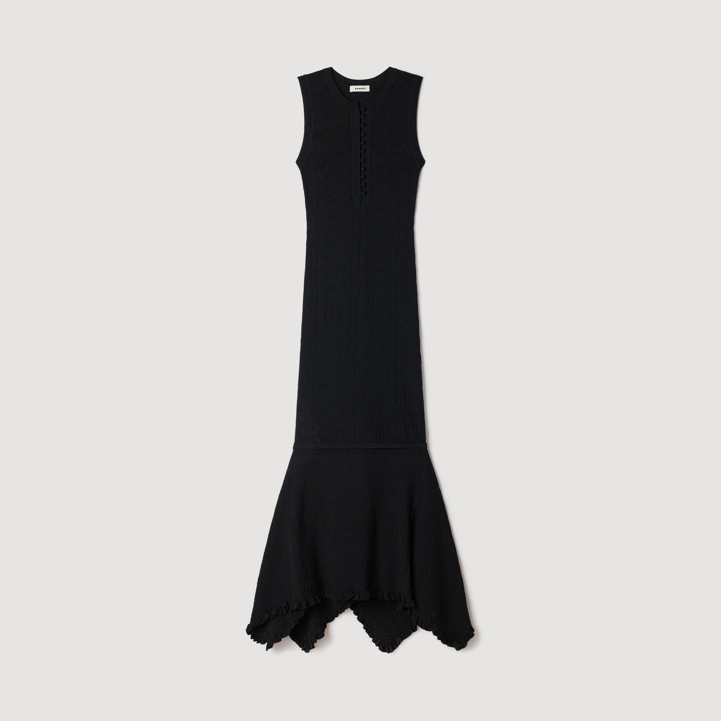 Valmaretta Fancy Pointelle Dress Black