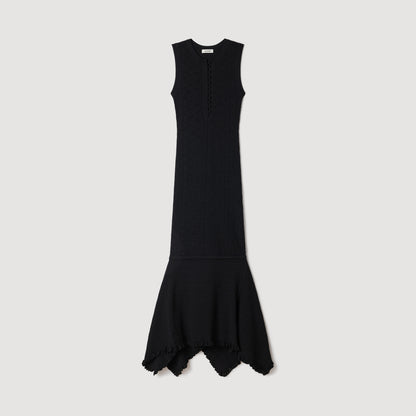 Valmaretta Fancy Pointelle Dress Black