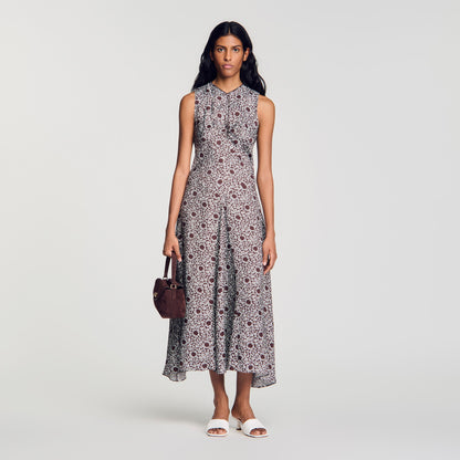 Maira Daisy print maxi dress Brown