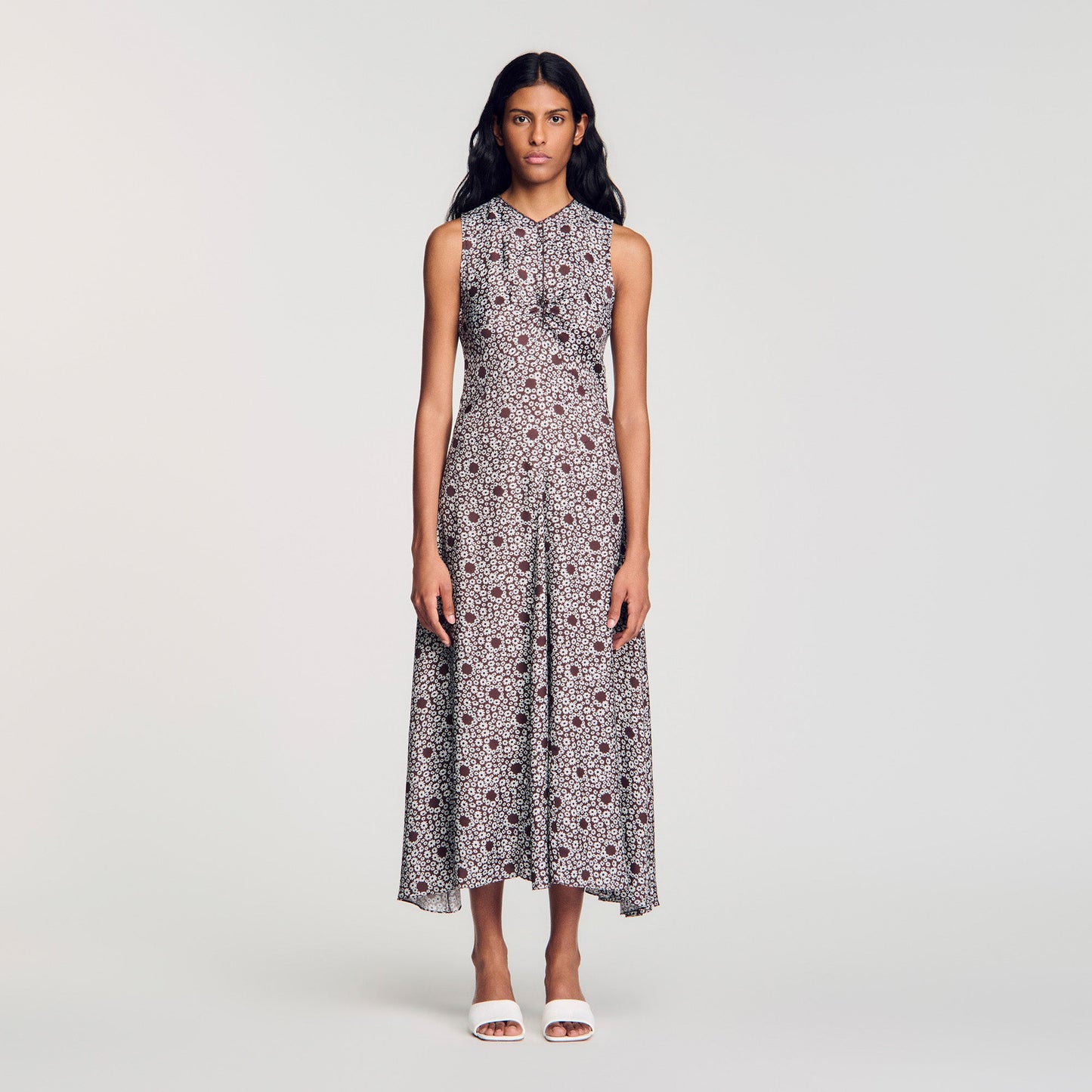 Maira Daisy print maxi dress Brown