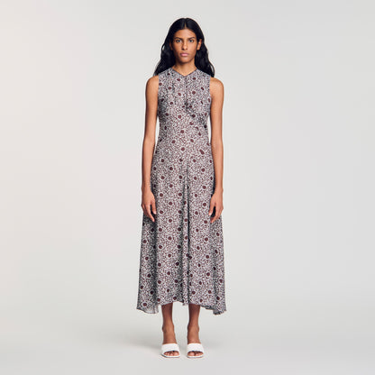 Maira Daisy print maxi dress Brown