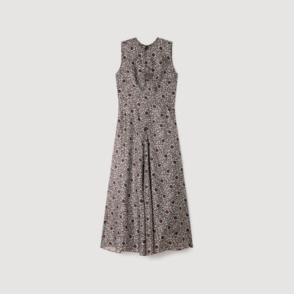 Maira Daisy print maxi dress Brown