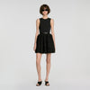 Dua Short ruffled lace dress Black