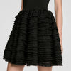 Dua Short ruffled lace dress Black