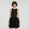 Dua Short ruffled lace dress Black