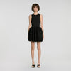 Dua Short ruffled lace dress Black