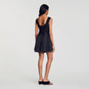 Sunniva Short knit dress with beads Black