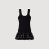 Dalya Short knit dress with studs Black