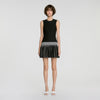 Solea Check knit short dress Black / Ecru