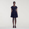 Gala Floral jacquard knit dress Midnight Blue
