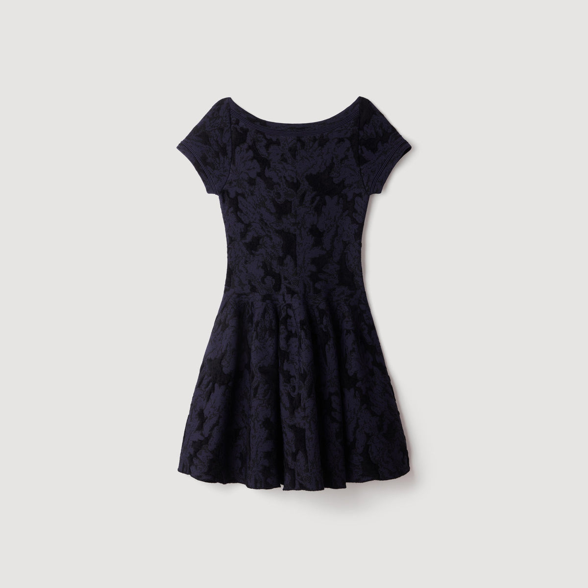 Gala Floral jacquard knit dress Midnight Blue