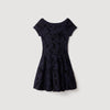 Gala Floral jacquard knit dress Midnight Blue