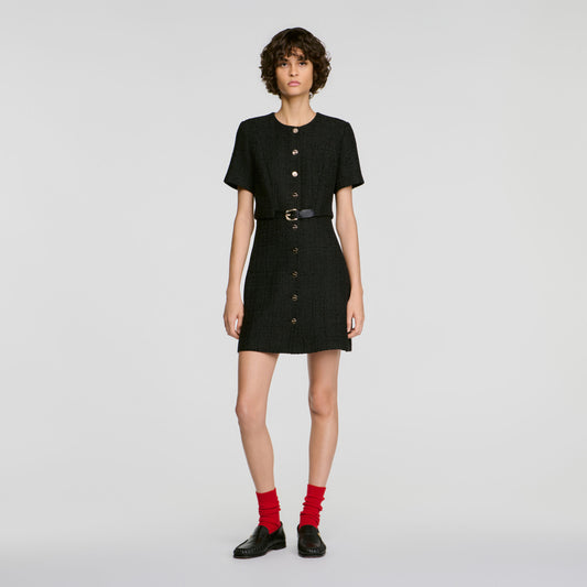 Palace 2-in-1 tweed dress Black
