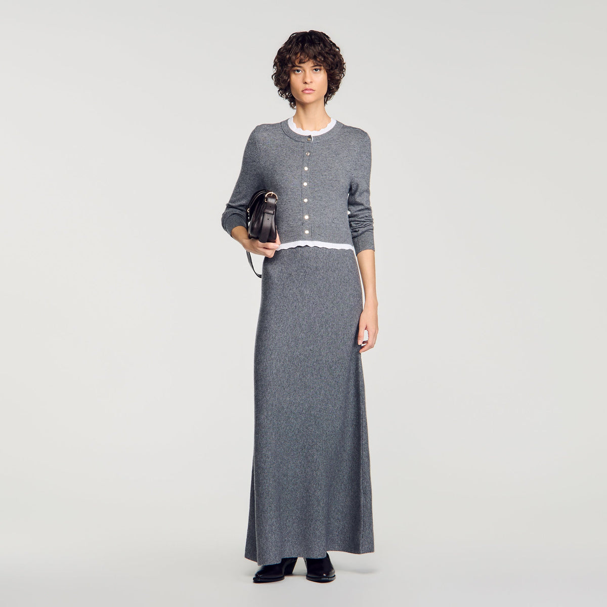 Henrietta 2-in-1 maxi dress Grey