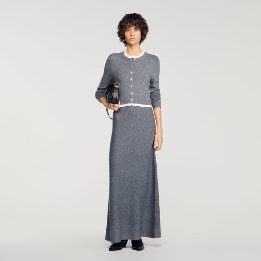 Henrietta 2-in-1 maxi dress Grey