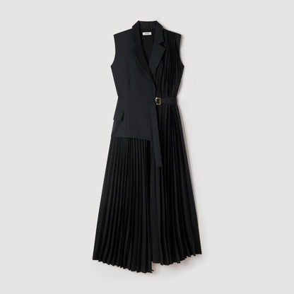 Eleonore 2-in-1 wraparound maxi dress Black