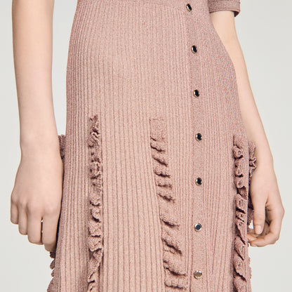 Pietrarosa Sparkling knit maxi dress Nude
