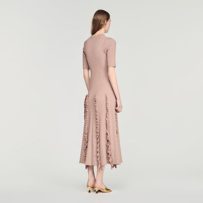 Pietrarosa Sparkling knit maxi dress Nude