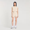 Decorative Tweed Shorts Yellow / Ecru