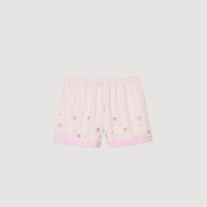 Titti Rhinestone Striped Shorts Pink