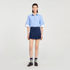 Soizig Tailored Pleated Shorts Navy Blue