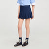 Soizig Tailored Pleated Shorts Navy Blue