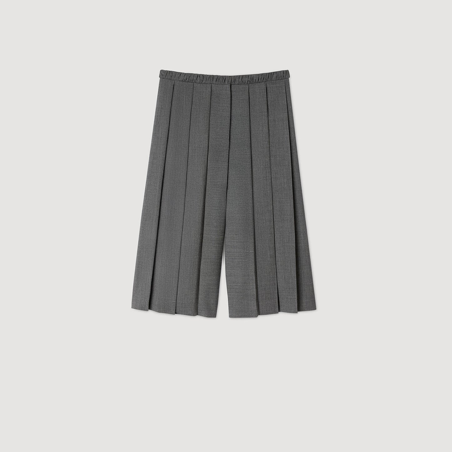 Pacey Pleated Long Shorts Grey