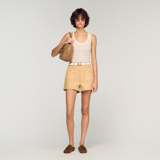 Texas Denim Shorts Beige