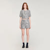 Florent Sequin Houndstooth Tweed Shorts Black / White