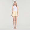 Saturne Distressed rhinestone shorts Vanilla