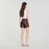 Saturne Distressed Rhinestone Shorts Brown