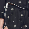 Sorellia Beaded And Rhinestone Shorts Black