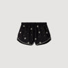 Sorellia Beaded And Rhinestone Shorts Black